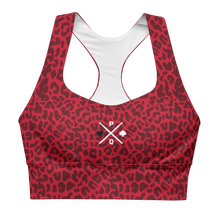 Load image into Gallery viewer, PQ CHEETAH PRINT RED SPORTS BRA